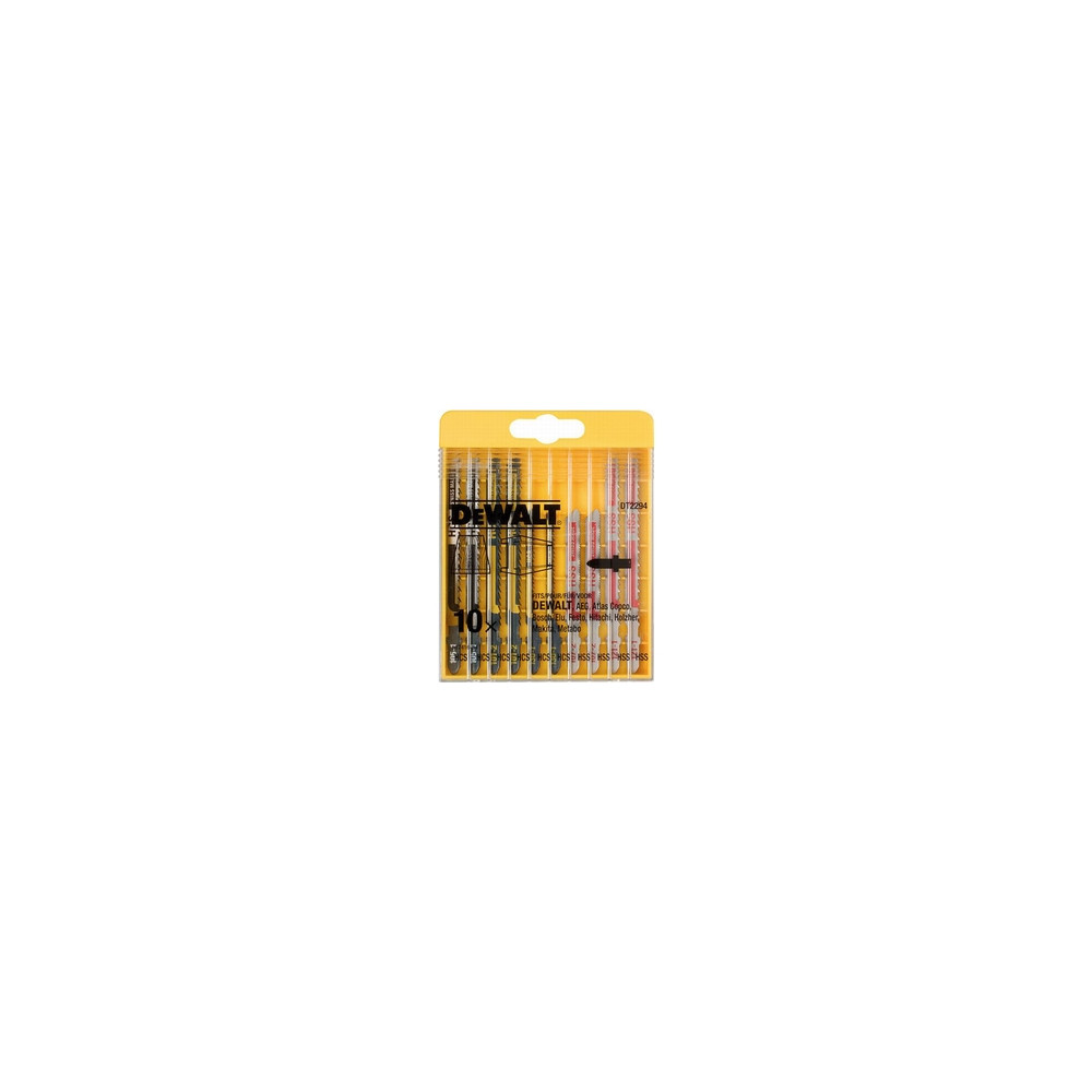 Produktbild för Dewalt y sticksågblad 10 delar för trä och metall 2xDT2177,...