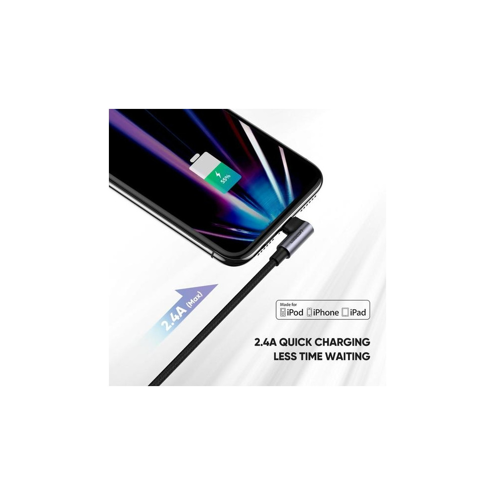 Produktbild för Ugreen 60521, Lightning, USB C, Hanstik, Hanstik, Sort, Grå,...