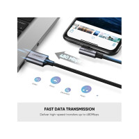 Produktbild för Ugreen 60521, Lightning, USB C, Hanstik, Hanstik, Sort, Grå,...