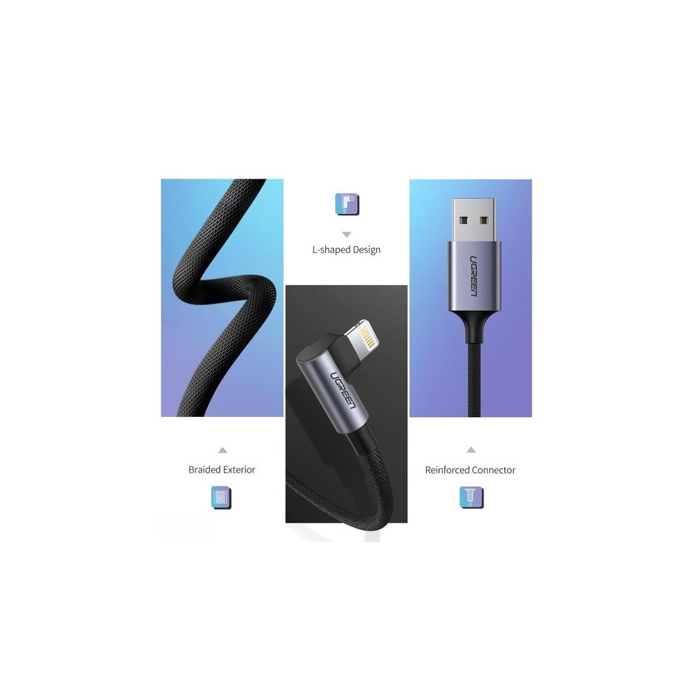 Produktbild för Ugreen 60521, Lightning, USB C, Hanstik, Hanstik, Sort, Grå,...