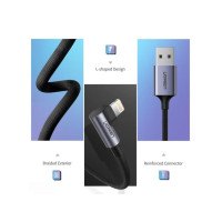 Produktbild för Ugreen 60521, Lightning, USB C, Hanstik, Hanstik, Sort, Grå,...
