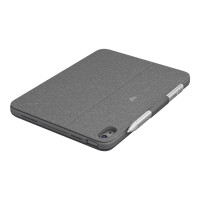 Produktbild för Logitech Combo Touch - tangentbord och foliefodral - med pekdyna - QWERTY - brittisk - oxford-grå Inmatningsenhet