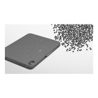 Produktbild för Logitech Combo Touch - tangentbord och foliefodral - med pekdyna - QWERTY - brittisk - oxford-grå Inmatningsenhet