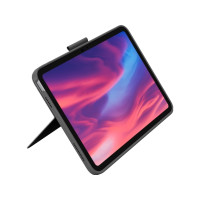 Produktbild för Logitech Combo Touch - tangentbord och foliefodral - med pekdyna - QWERTY - brittisk - oxford-grå Inmatningsenhet