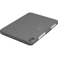 Produktbild för Logitech Combo Touch - tangentbord och foliefodral - med pekdyna - QWERTY - brittisk - oxford-grå Inmatningsenhet