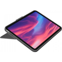 Produktbild för Logitech Combo Touch - tangentbord och foliefodral - med pekdyna - QWERTY - brittisk - oxford-grå Inmatningsenhet