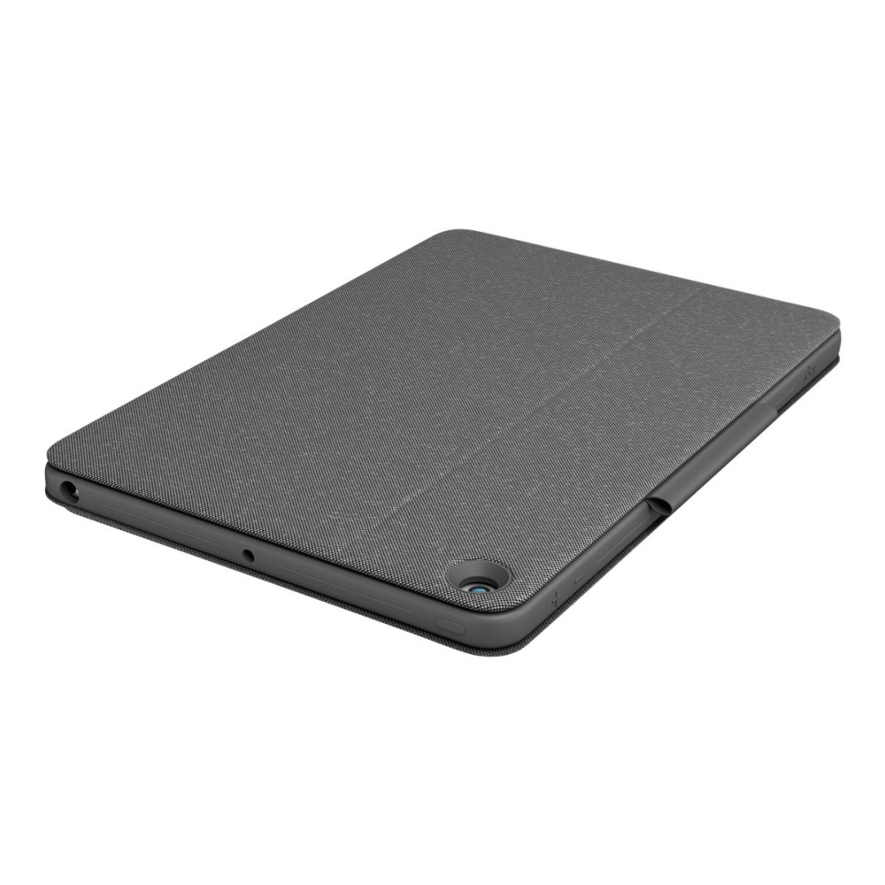 Produktbild för Logitech Combo Touch - tangentbord och foliefodral - med pekdyna - QWERTY - brittisk - oxford-grå Inmatningsenhet