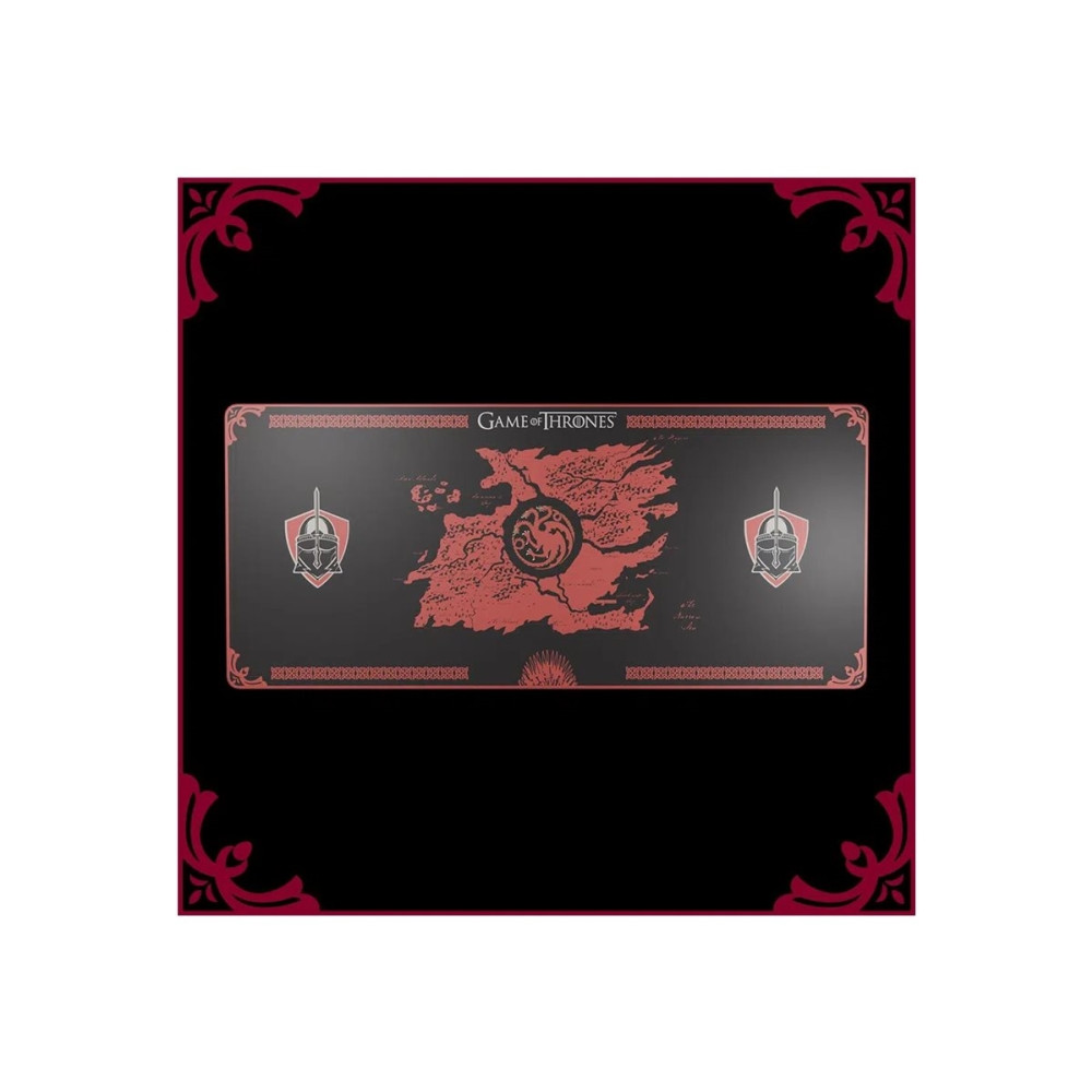 Produktbild för Lexip x Game of Thrones Targaryen - musmatta - flexibel mjuk mikrostrukturerad yta - XXL-storlek