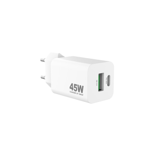 Sinox beslag Sinox PRO väggladdare USB-A+USB-C PD 45W. Vit, inomhus, AC,...
