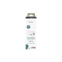 Produktbild för Sinox PRO väggladdare USB-A+USB-C PD 45W. Vit, inomhus, AC,...