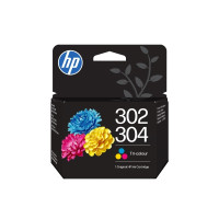 Produktbild för HP 302/304 - färg (cyan, magenta, gul) - original - bläckpatron