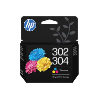 Produktbild för HP 302/304 - färg (cyan, magenta, gul) - original - bläckpatron