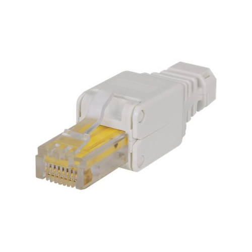 intellinet Intellinet RJ45 Modular Plug, Toolless Connector, Cat5/5e/6, 22-26 AWG solid and stranded UTP cables - nätverkskontakt - grå