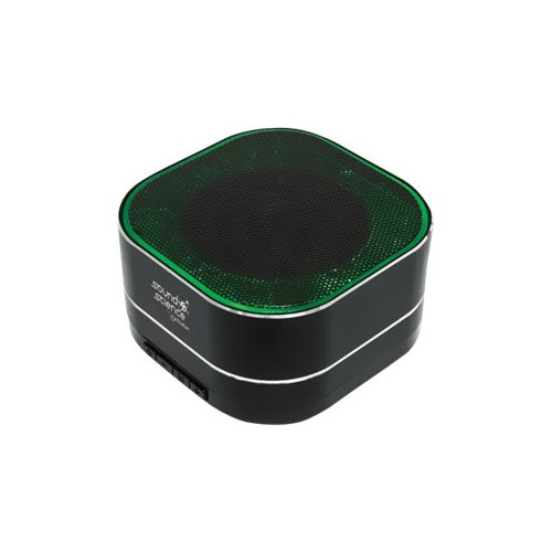 Manhattan Manhattan Sound Science Metallic Bluetooth Speaker (Clearance Pricing), Microphone, FM Radio, Decent Sound Output (3W), 6 hour Playback time, Integrated Controls, Range 10m, microSD card reader, Aux 3.5mm, USB-A charging cable incl, Black, Bluetooth 5.0, 