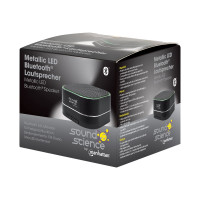 Produktbild för Manhattan Sound Science Metallic Bluetooth Speaker (Clearance Pricing), Microphone, FM Radio, Decent Sound Output (3W), 6 hour Playback time, Integrated Controls, Range 10m, microSD card reader, Aux 3.5mm, USB-A charging cable incl, Black, Bluetooth 5.0, 