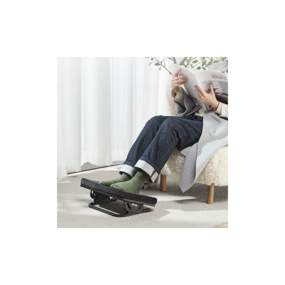 Produktbild för Maclean ergonomiskt fotstöd/benstöd med steglös vinkeljuster...