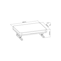Produktbild för Maclean ergonomiskt fotstöd/benstöd med steglös vinkeljuster...