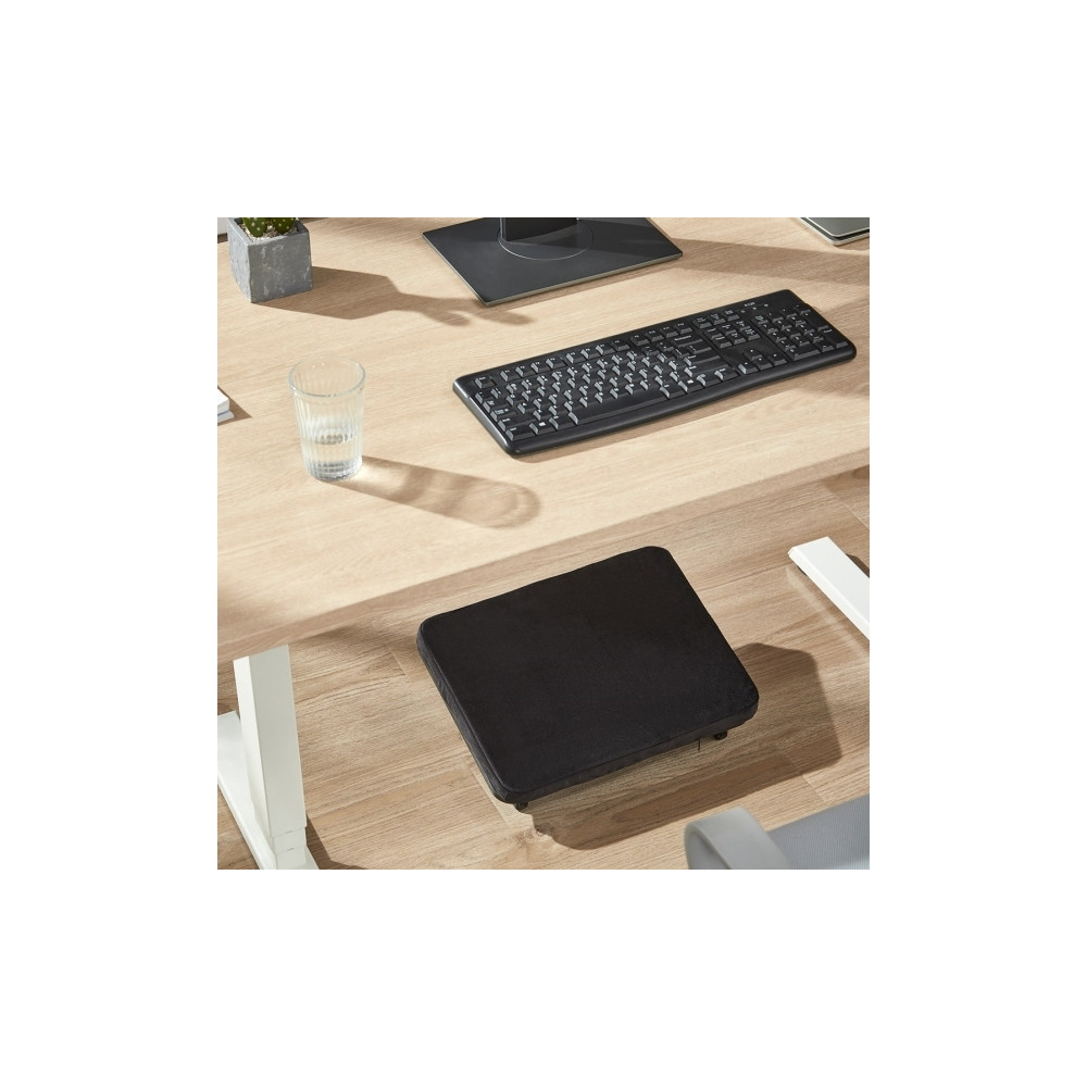 Produktbild för Maclean ergonomiskt fotstöd/benstöd med steglös vinkeljuster...