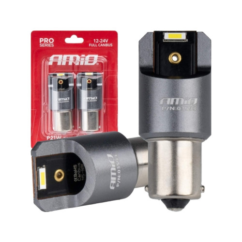 Amio AMiO LED-lampor full canbus BA15s/P21W 2x1860SMD vit 12V/24V
