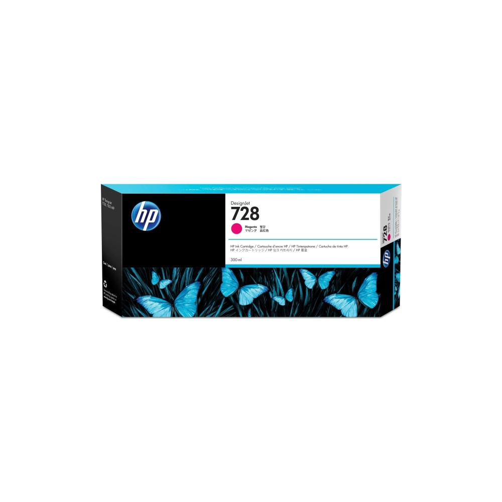Produktbild för HP 728 - magenta - original - DesignJet - bläckpatron