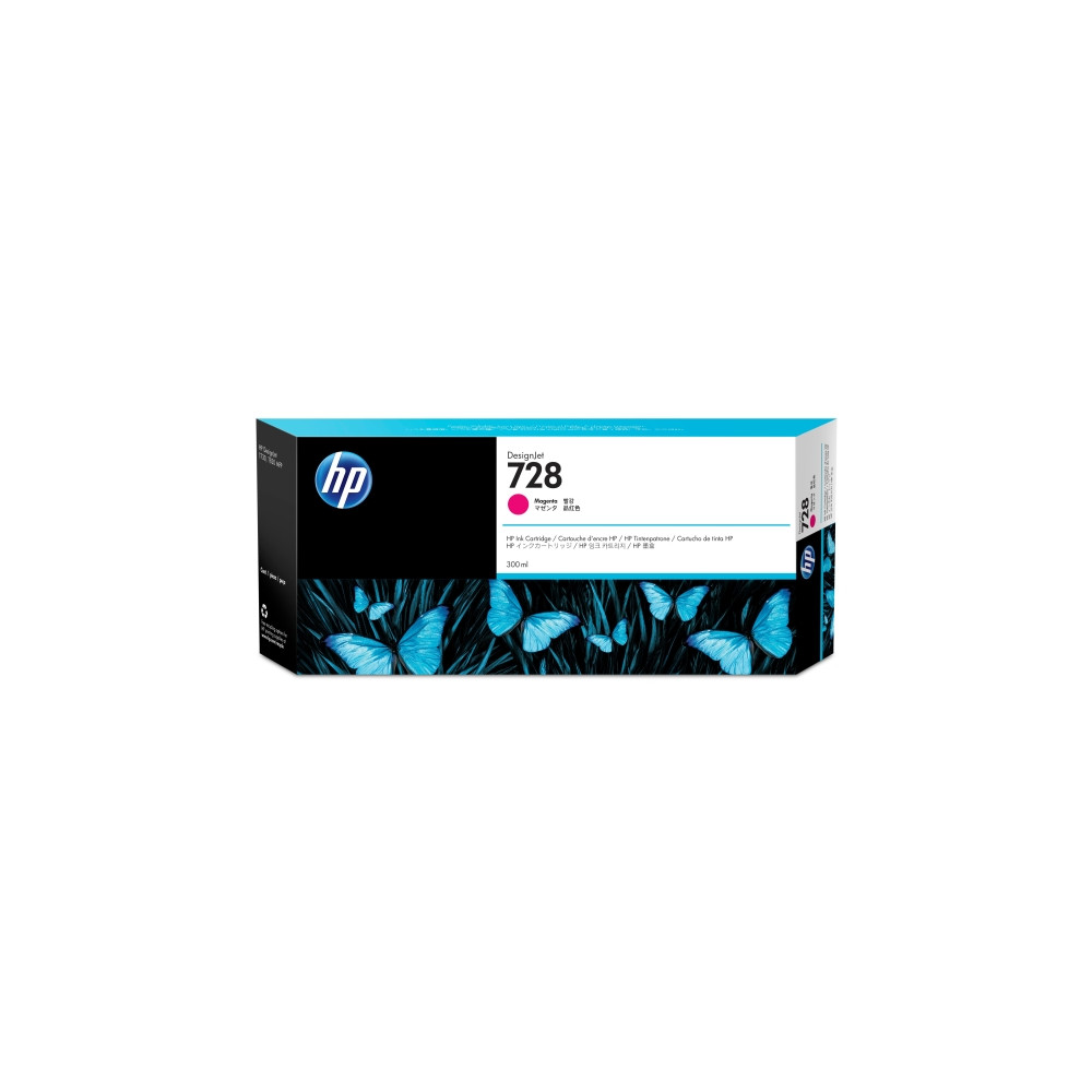 Produktbild för HP 728 - magenta - original - DesignJet - bläckpatron