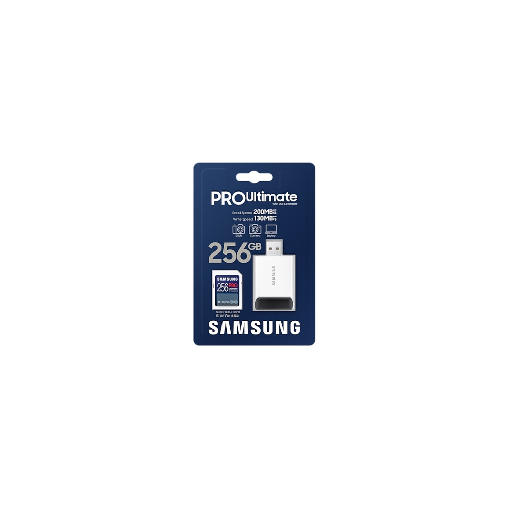 Produktbild för Samsung PRO Ultimate MB-SY256SB - flash-minneskort - 256 GB - SDXC UHS-I