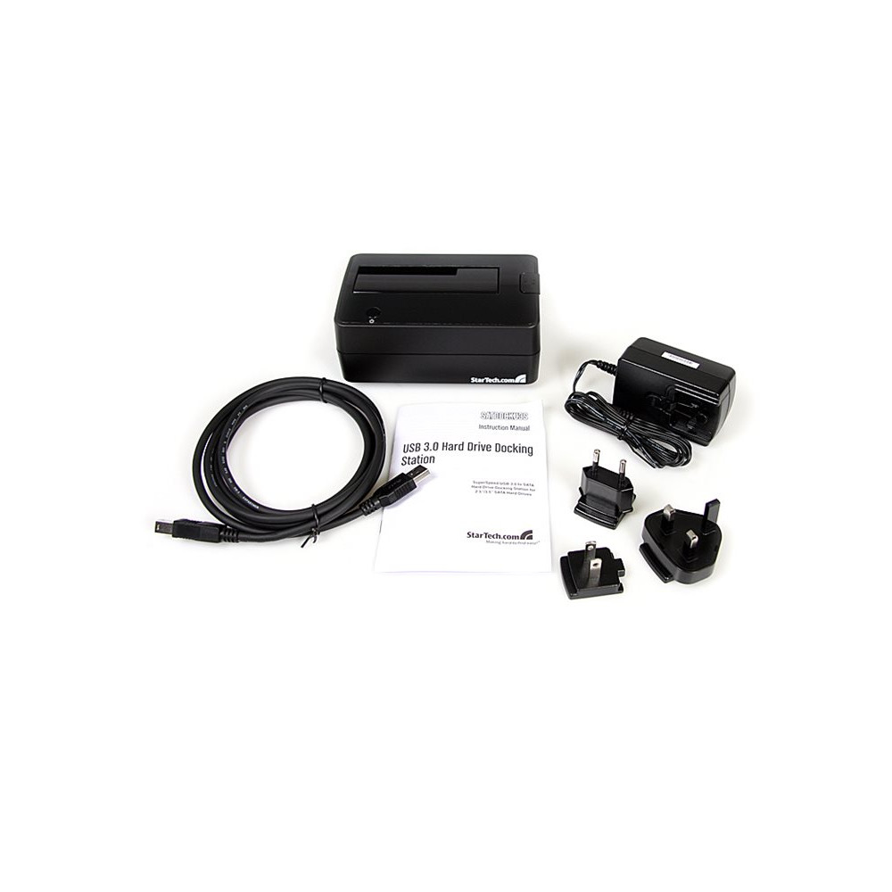 Produktbild för StarTech.com SuperSpeed USB 3.0 to SATA Hard Drive Docking station for 2.5/3.5 HDD - HDD Docking station - SATA Dock - HDD dockningsstation - SATA 3Gb/s - USB 3.0