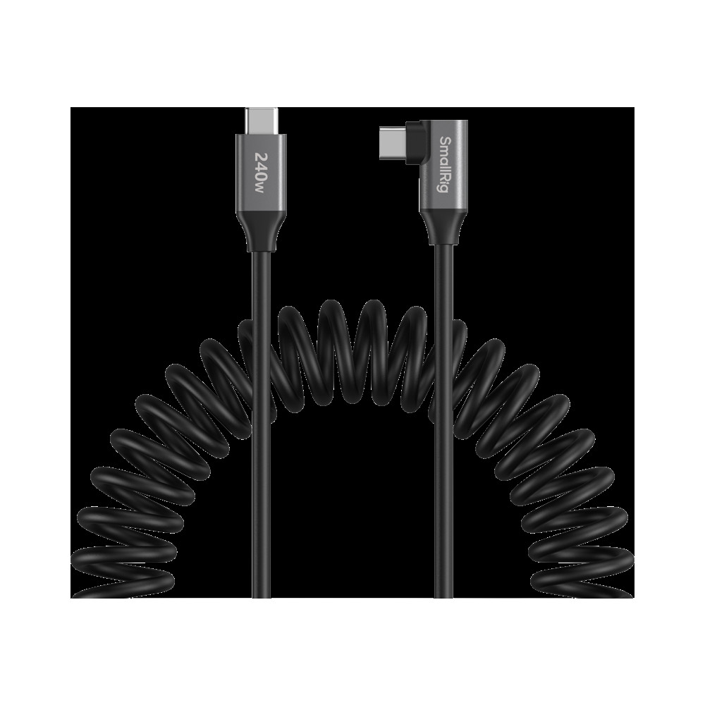 Produktbild för SmallRig 5730 USB-C Data Cable Coiled (Straight to Angled)