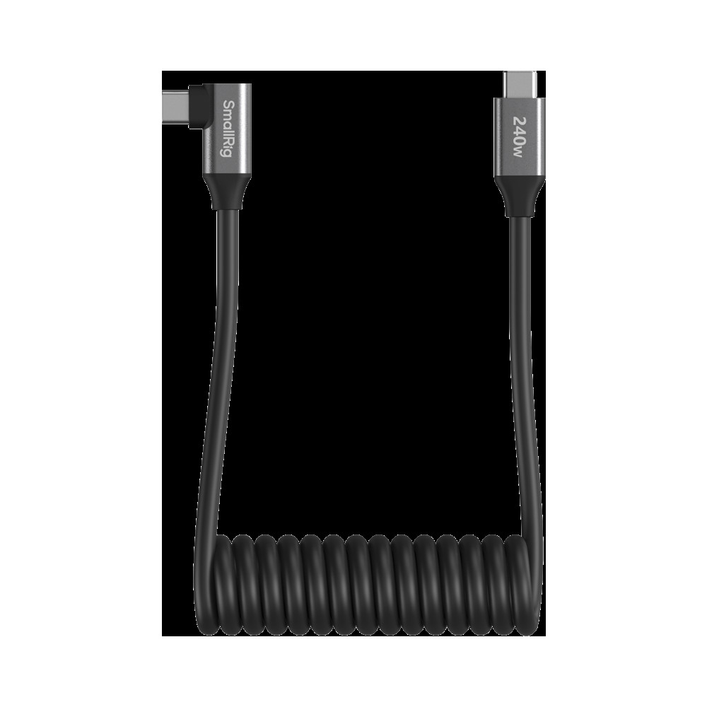 Produktbild för SmallRig 5730 USB-C Data Cable Coiled (Straight to Angled)