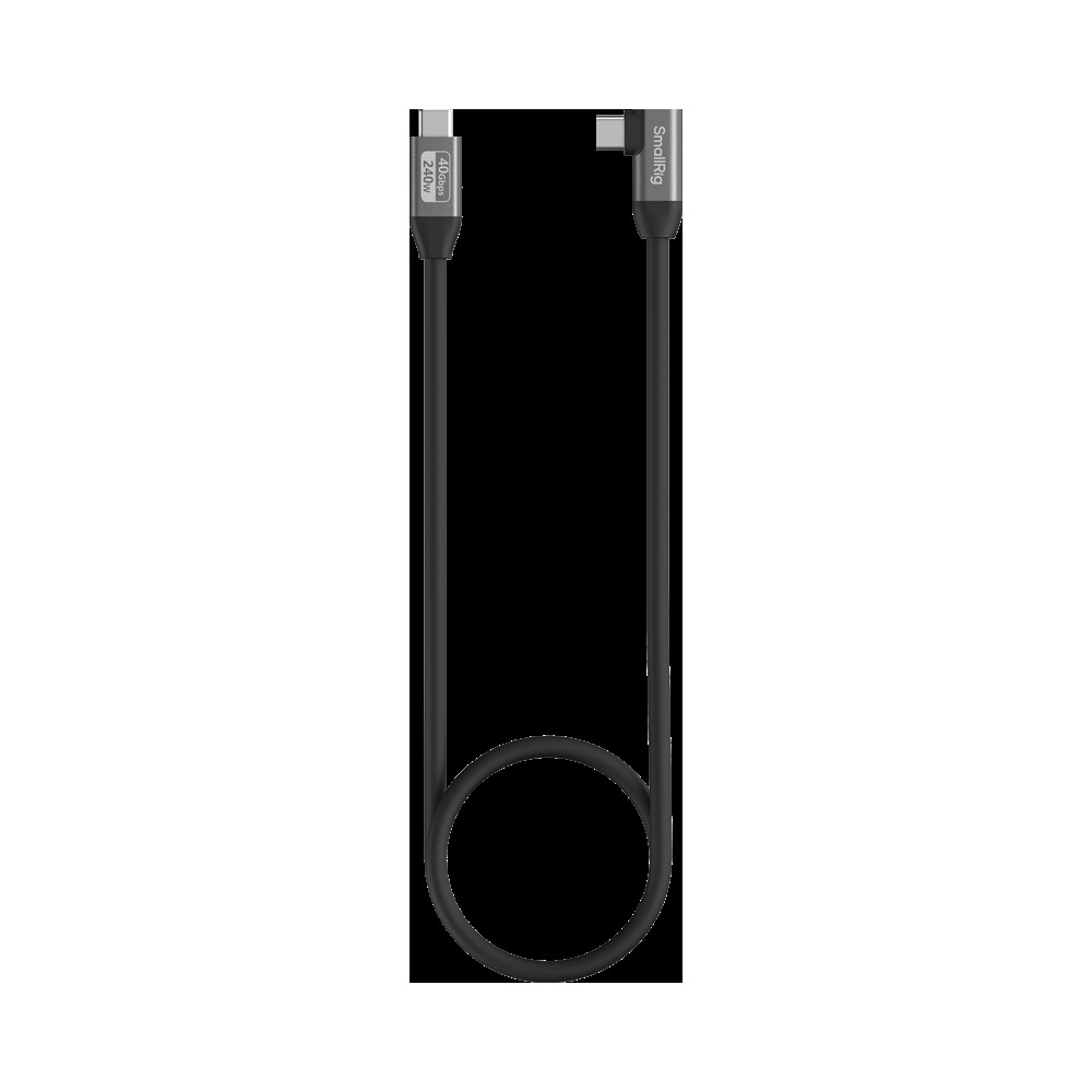 Produktbild för SmallRig 5732 USB-C Data Cable (Straight to Angled) 100cm 40Gbps + 240W + 8K