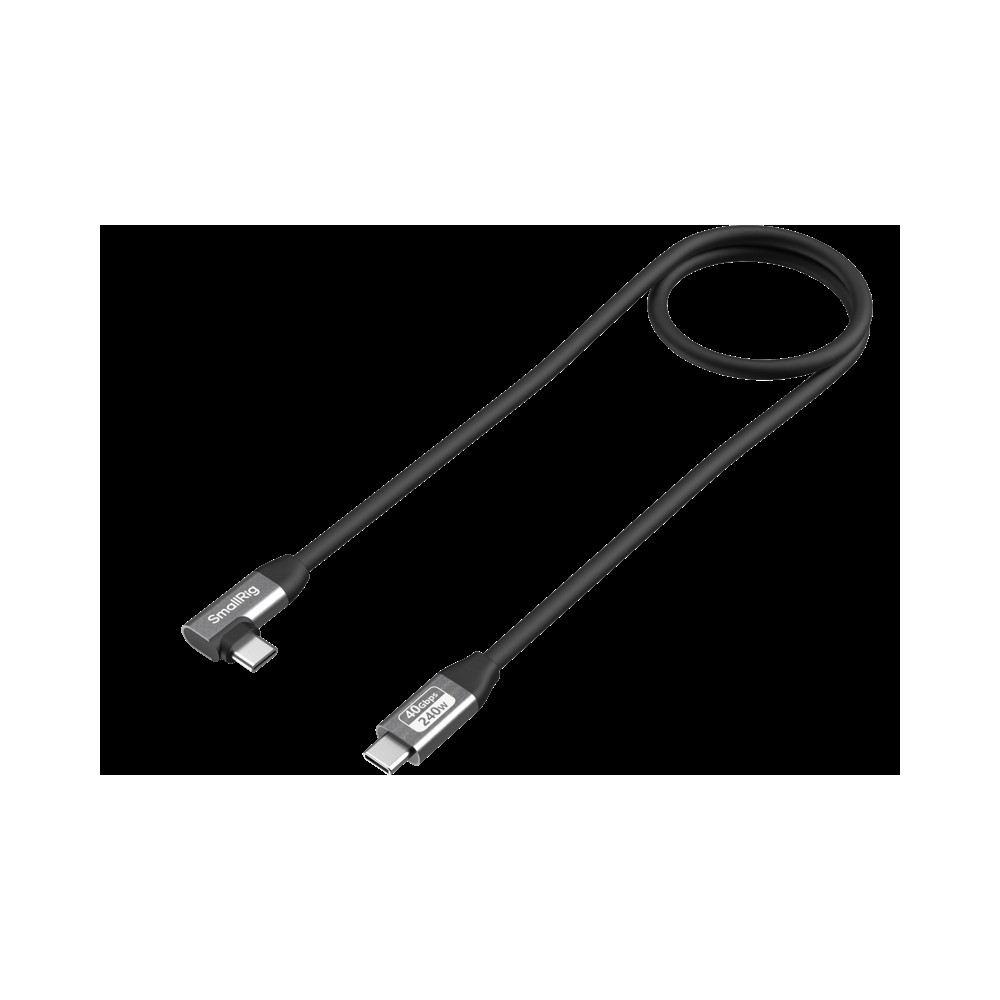 Produktbild för SmallRig 5732 USB-C Data Cable (Straight to Angled) 100cm 40Gbps + 240W + 8K