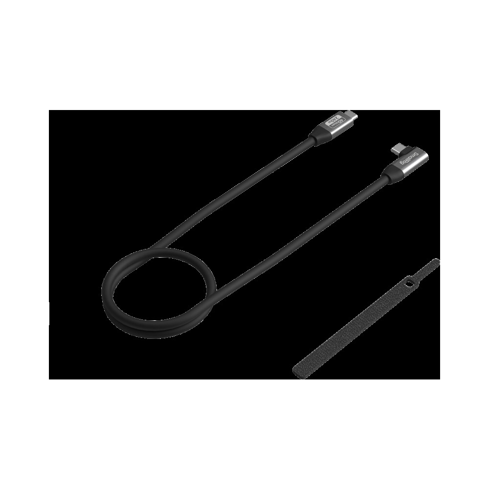 Produktbild för SmallRig 5732 USB-C Data Cable (Straight to Angled) 100cm 40Gbps + 240W + 8K
