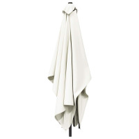 Produktbild för Trädgårdsparasol 200 x 300 cm Polyester Rektangulär Gräddvit