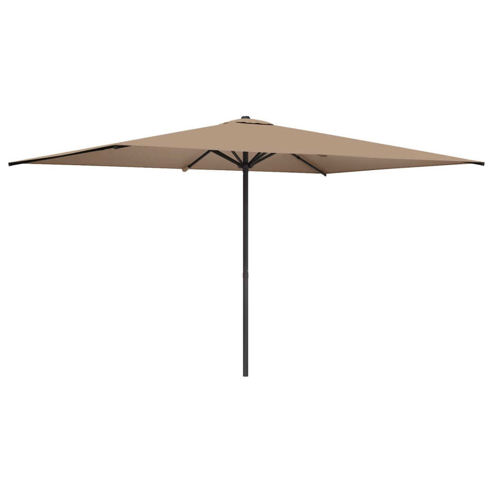 Produktbild för Trädgårdsparasol 200 x 300 cm Polyester Rektangulär Taupe