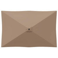 Produktbild för Trädgårdsparasol 200 x 300 cm Polyester Rektangulär Taupe