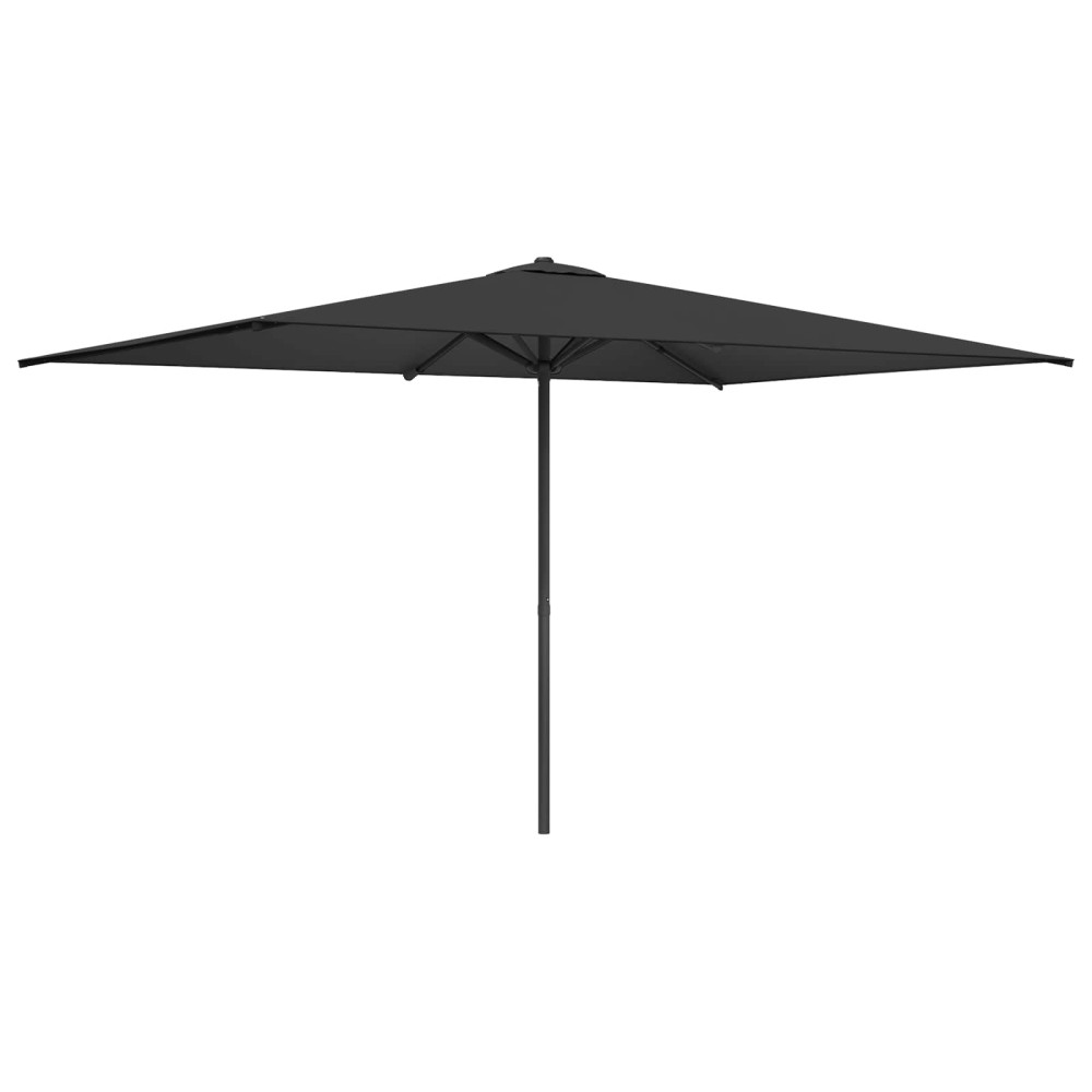 Produktbild för Trädgårdsparasol 200 x 300 cm Polyester Rektangulär Antracit