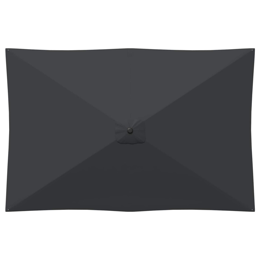 Produktbild för Trädgårdsparasol 200 x 300 cm Polyester Rektangulär Antracit