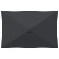 Produktbild för Trädgårdsparasol 200 x 300 cm Polyester Rektangulär Antracit