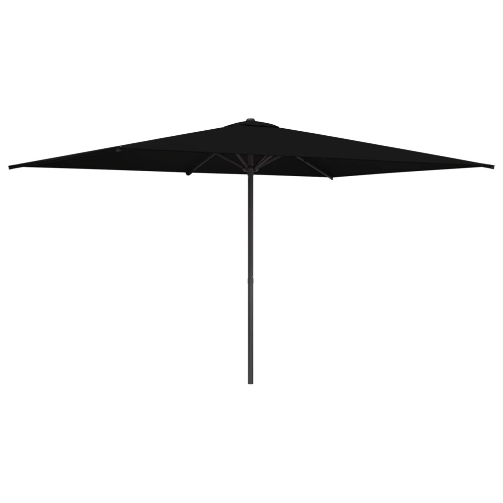 Produktbild för Trädgårdsparasol 200 x 300 cm Polyester Rektangulär Svart