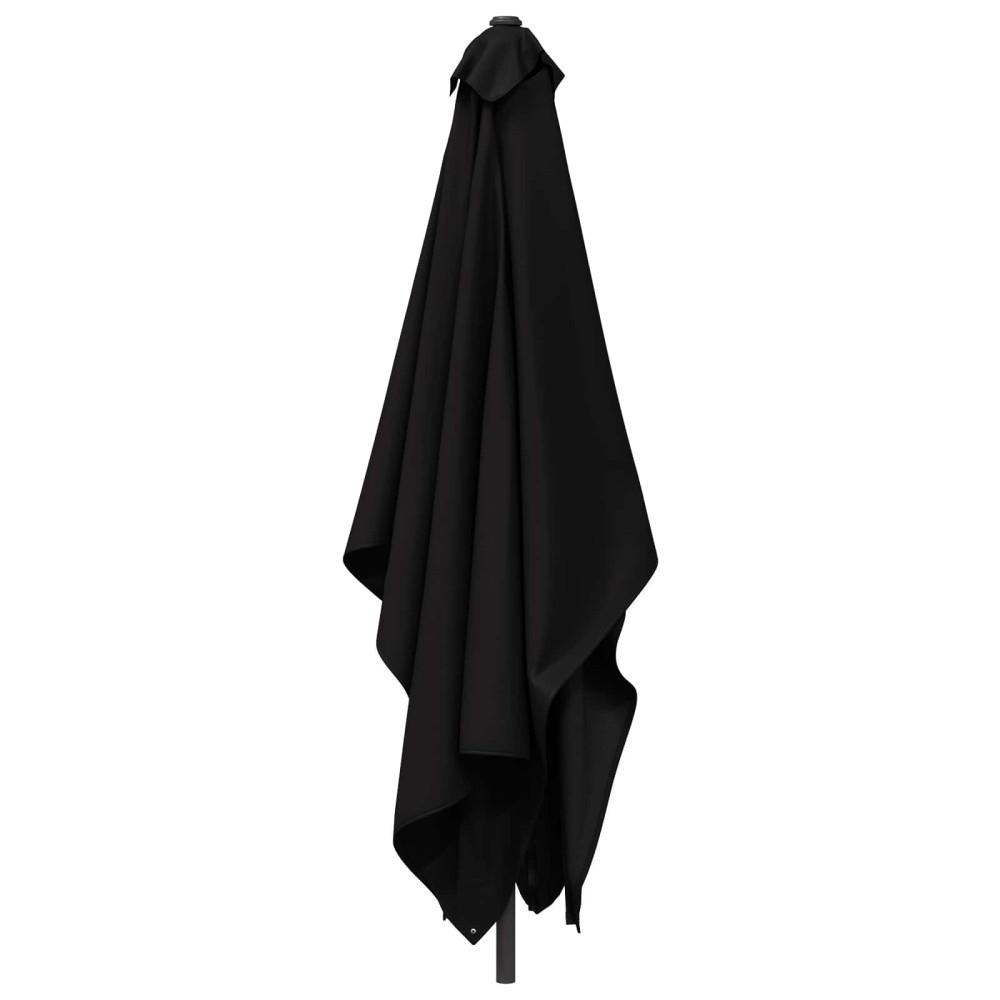 Produktbild för Trädgårdsparasol 200 x 300 cm Polyester Rektangulär Svart