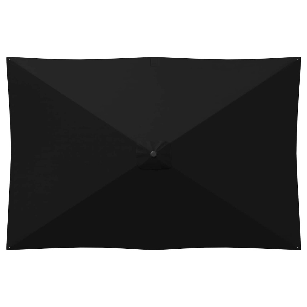 Produktbild för Trädgårdsparasol 200 x 300 cm Polyester Rektangulär Svart