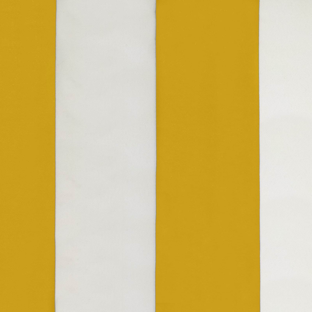 Produktbild för Trädgårdsparasol 200 x 300 cm Polyester Rektangulär Gul och Vit