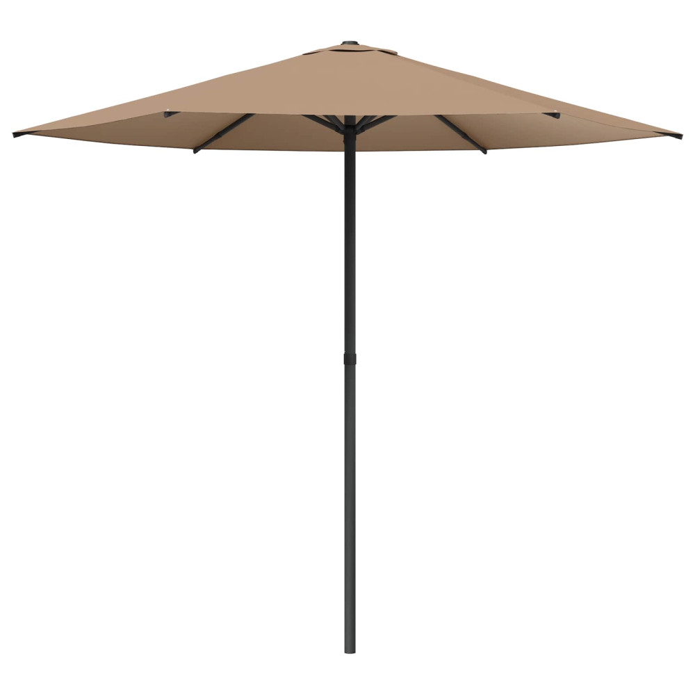 Produktbild för Trädgårdsparasol 230 x 230 cm Polyester Rektangulär Taupe