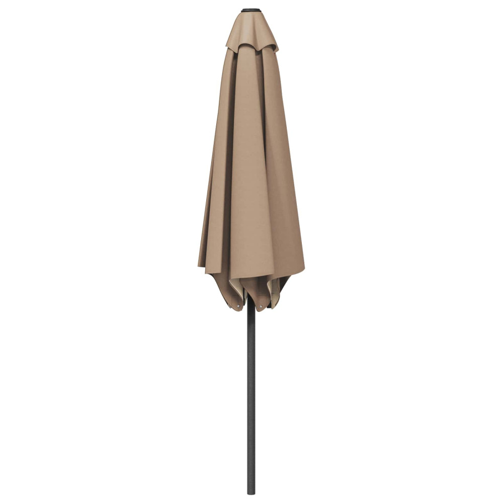 Produktbild för Trädgårdsparasol 230 x 230 cm Polyester Rektangulär Taupe