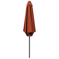 Produktbild för Trädgårdsparasol 230 x 230 cm Polyester Rektangulär Terracotta