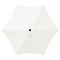 Produktbild för Trädgårdsparasol 300 x 300 cm Polyester Rektangulär Gräddvit
