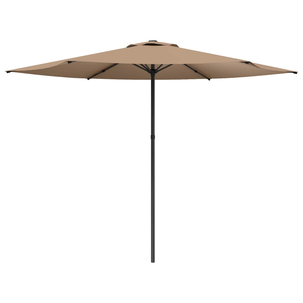Produktbild för Trädgårdsparasol 300 x 300 cm Polyester Rektangulär Taupe