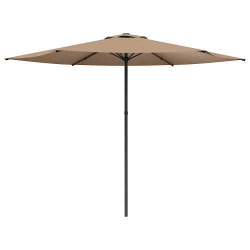 vidaXL Trädgårdsparasol 300 x 300 cm Polyester Rektangulär Taupe