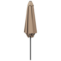 Produktbild för Trädgårdsparasol 300 x 300 cm Polyester Rektangulär Taupe
