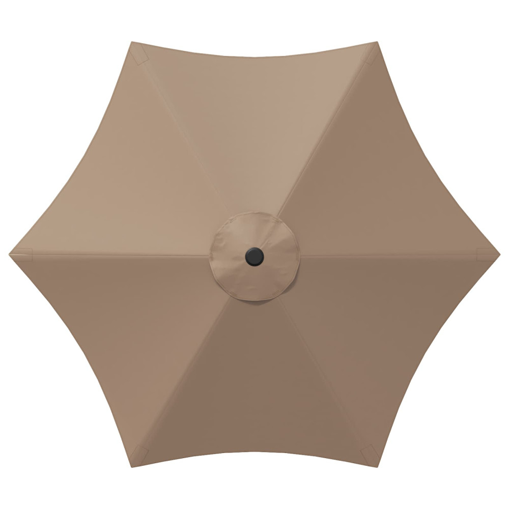 Produktbild för Trädgårdsparasol 300 x 300 cm Polyester Rektangulär Taupe